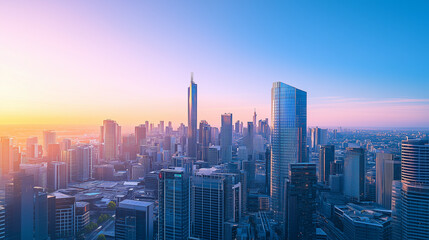 Fototapeta premium Office Skyscrapers in the City Financial and Business District