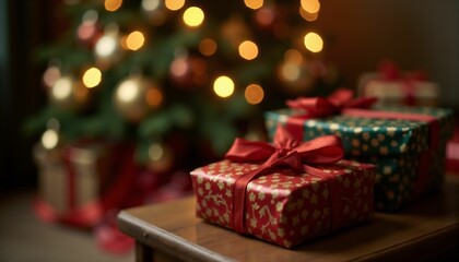 christmas, gift, box, holiday, tree, decoration, present, xmas