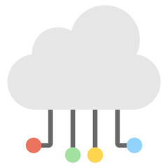 Cloud Computing Icon Element For Design