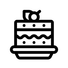 Cake Line Icon. Single icon, line vector icon