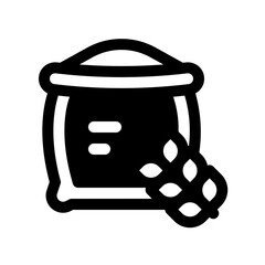 Flour Glyph Icon. Single icon, glyph vector icon