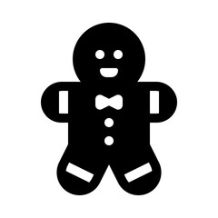 Ginger Bread Glyph Icon. Single icon, glyph vector icon