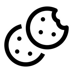 Cookies Simple Line Icon. Single icon, line vector icon