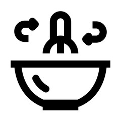 Dough Mixing Simple Line Icon. Single icon, line vector icon