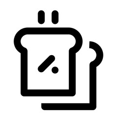 Toasted Bread Simple Line Icon. Single icon, line vector icon
