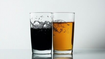 Comparison of Untreated and Treated Water in Glasses