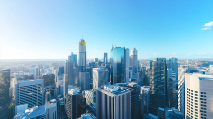 Obraz premium Office Skyscrapers in the City Financial and Business District