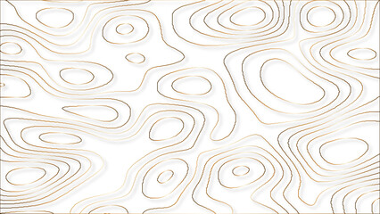 Image grid geographic relief topographic contour line map vector. Modern wavy white topography abstracted on a white backdrop.