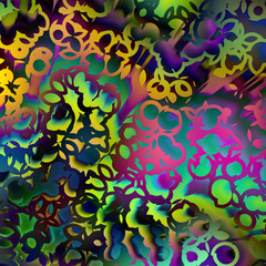 Abstract fractal explosion of spectral colors in motion, creativity and imagination.