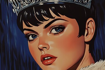 Majestic queen background featuring a royal crown and intricate accents, ideal for royalty-themed visuals, elegant designs, and ceremonial backdrops.
