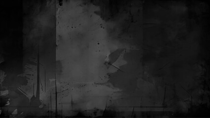 Elegant black background vector illustration with vintage distressed grunge texture. Close-up of black textured background