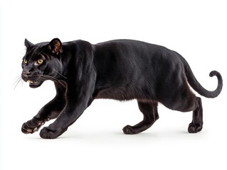 Fototapeta premium Realistic Melanistic Animal in Motion