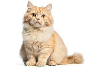 Obraz premium Fluffy Cat with Curly Fur and Bright Eyes