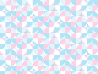 パステルカラーのポップな幾何学模様　ジオメトリック背景