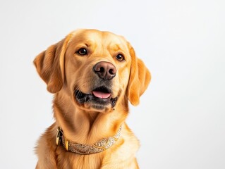 Realistic Dog Portrait with Friendly Expression