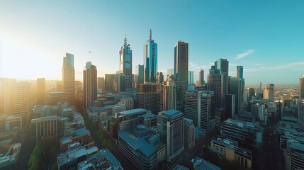 Obraz premium Office Skyscrapers in the City Financial and Business District