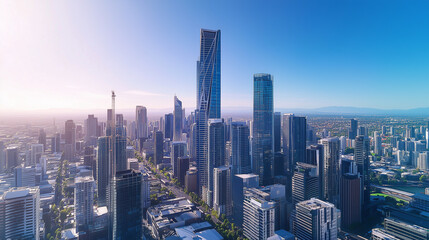 Obraz premium Office Skyscrapers in the City Financial and Business District