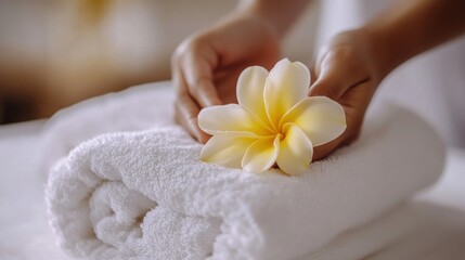 A Fragrant Touch of Nature on White Towel