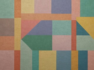 Soft pastel geometric shapes for a calming aesthetic.