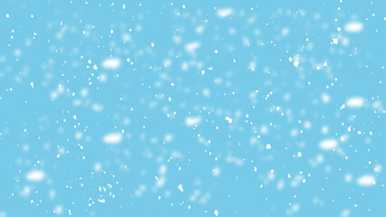  Falling snowflakes on isolated bright blue background vector. Grain noise particles. Snow effects pack. Rusted blue background.