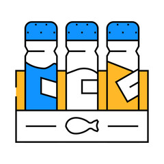 spices for fish line icon vector. spices for fish sign. isolated symbol illustration
