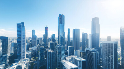 Obraz premium Office Skyscrapers in the City Financial and Business District