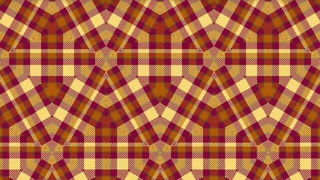 Motion graphic animation video inspired by tartan fabric and clothing textures. Animated Background for tunnel loop, intro clip, billboard advertising, live wallpaper etc