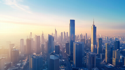 Fototapeta premium Office Skyscrapers in the City Financial and Business District