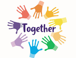 Fototapeta premium Zusammenhalt durch Hände