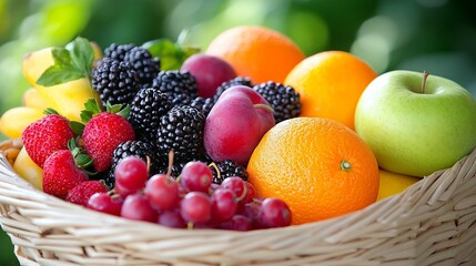 Vibrant Fruit Basket: A Symphony of Colors and Flavors