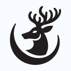 Deer logo  deer icon  deer head  vector Collection of black deer icons.Logo of deer.Deer simple icon.Reindeer vector symbols.Set of deers.