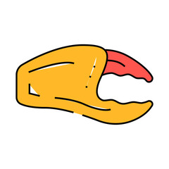 crab claw line icon vector. crab claw sign. isolated symbol illustration