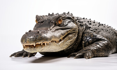 Fototapeta premium A crocodile studio shot on a clean background