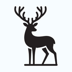 Deer logo  deer icon  deer head  vector Collection of black deer icons.Logo of deer.Deer simple icon.Reindeer vector symbols.Set of deers.