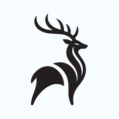 Deer logo  deer icon  deer head  vector Collection of black deer icons.Logo of deer.Deer simple icon.Reindeer vector symbols.Set of deers.