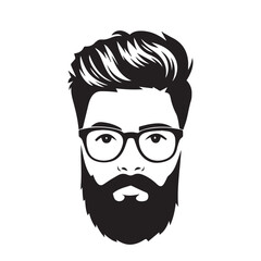 vector illustration of a bearded man