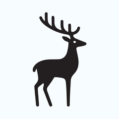 Deer logo  deer icon  deer head  vector Collection of black deer icons.Logo of deer.Deer simple icon.Reindeer vector symbols.Set of deers.