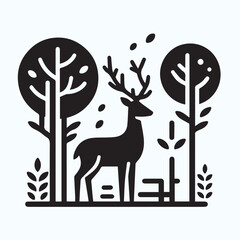 Deer logo  deer icon  deer head  vector Collection of black deer icons.Logo of deer.Deer simple icon.Reindeer vector symbols.Set of deers.
