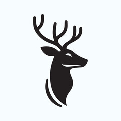 Deer logo  deer icon  deer head  vector Collection of black deer icons.Logo of deer.Deer simple icon.Reindeer vector symbols.Set of deers.