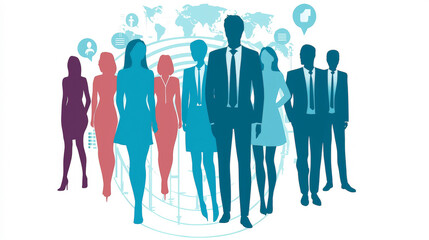 A visually striking HR management infographic focused on employee engagement and talent optimization.  Generative AI