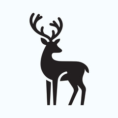 Deer logo  deer icon  deer head  vector Collection of black deer icons.Logo of deer.Deer simple icon.Reindeer vector symbols.Set of deers.