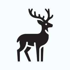 Deer logo  deer icon  deer head  vector Collection of black deer icons.Logo of deer.Deer simple icon.Reindeer vector symbols.Set of deers.