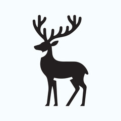 Deer logo  deer icon  deer head  vector Collection of black deer icons.Logo of deer.Deer simple icon.Reindeer vector symbols.Set of deers.