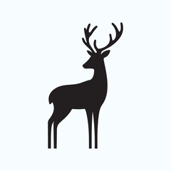 Deer logo  deer icon  deer head  vector Collection of black deer icons.Logo of deer.Deer simple icon.Reindeer vector symbols.Set of deers.
