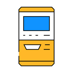 terminal for buying ticket line icon vector. terminal for buying ticket sign. isolated symbol illustration