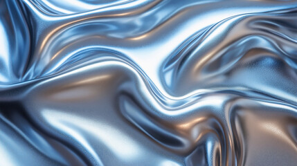 Fototapeta premium Silver Liquid Chrome Metallic Background