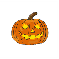 halloween pumpkin isolated on white