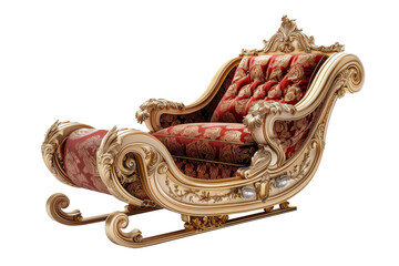 Santa’s Sleigh isolated on transparent background.