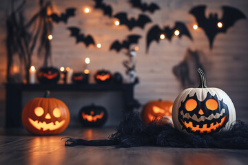  Spooky Halloween Party Border with Pumpkins, Ghosts, and Fun Festive Decorations for Trick-or-Treat Celebration