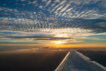 sunset from the plane
